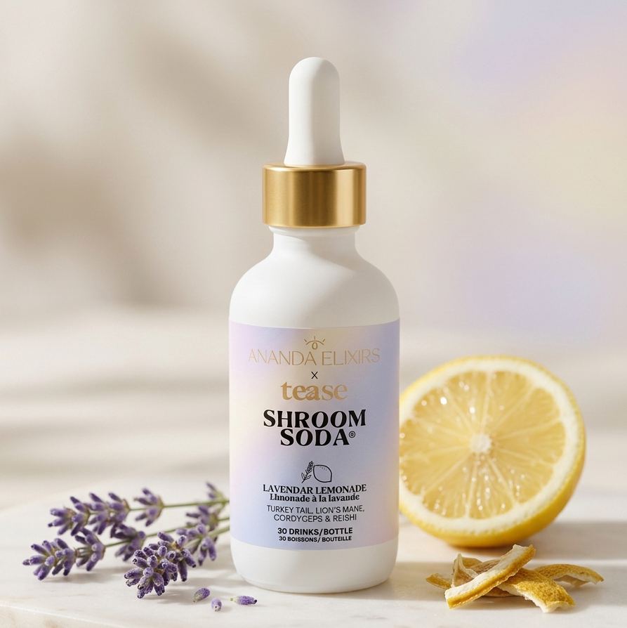 Tease x Ananda Shroom Soda® Lavender Lemon