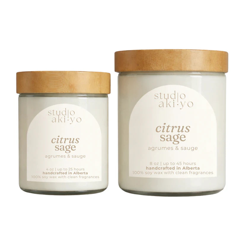 Citrus Sage Soy Wax Candle  8oz
