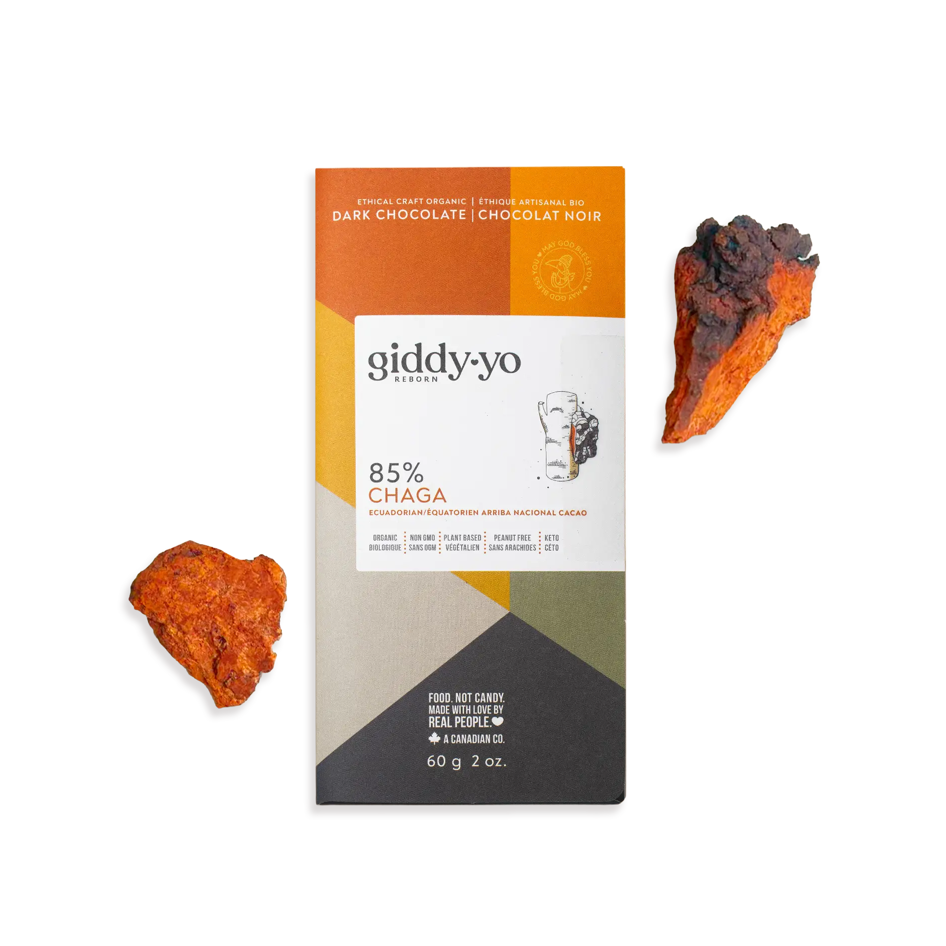 Giddy Yo 85% Dark Chocolate Chaga