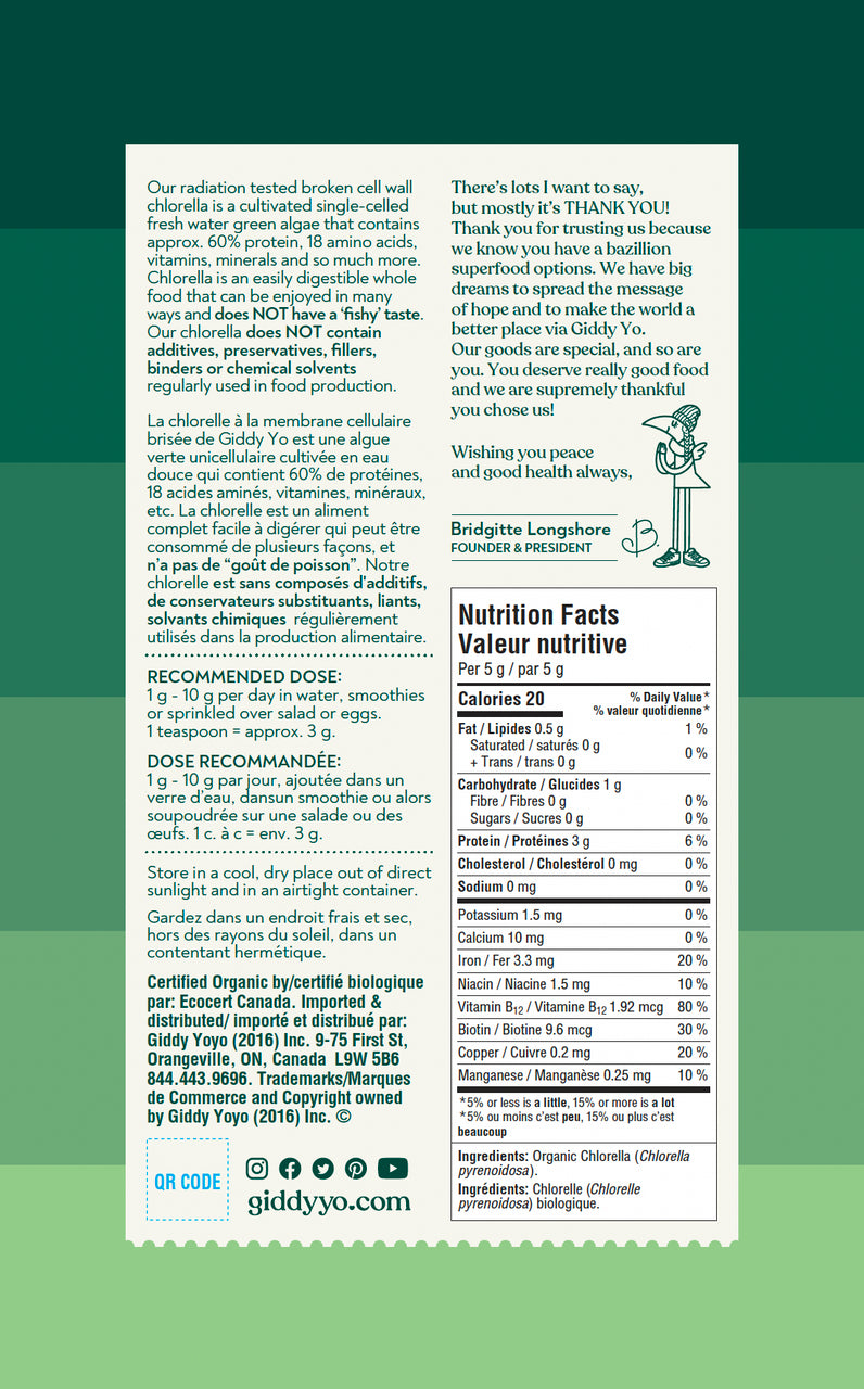 Giddy Yo Chlorella powder