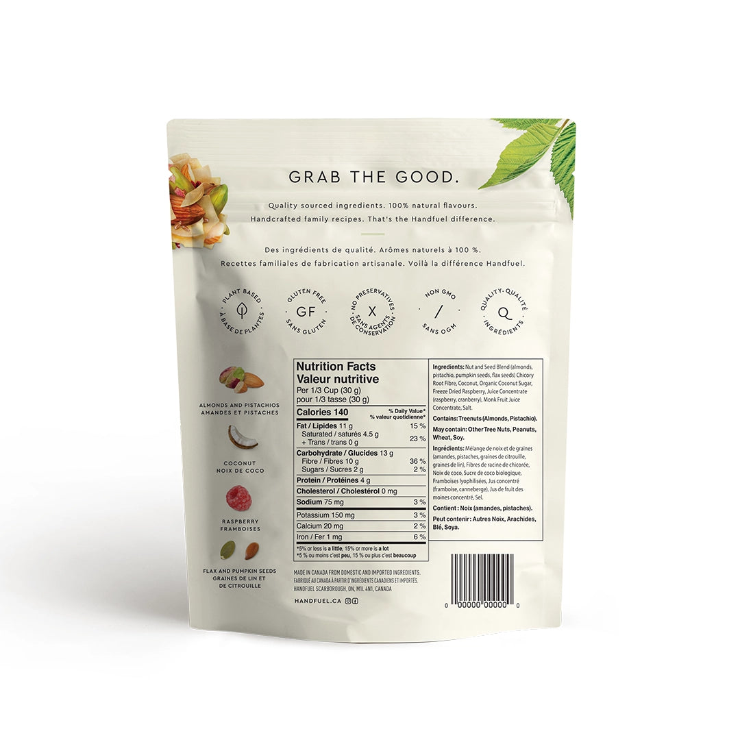 Handfuel Raspberry Pistachio Clusters