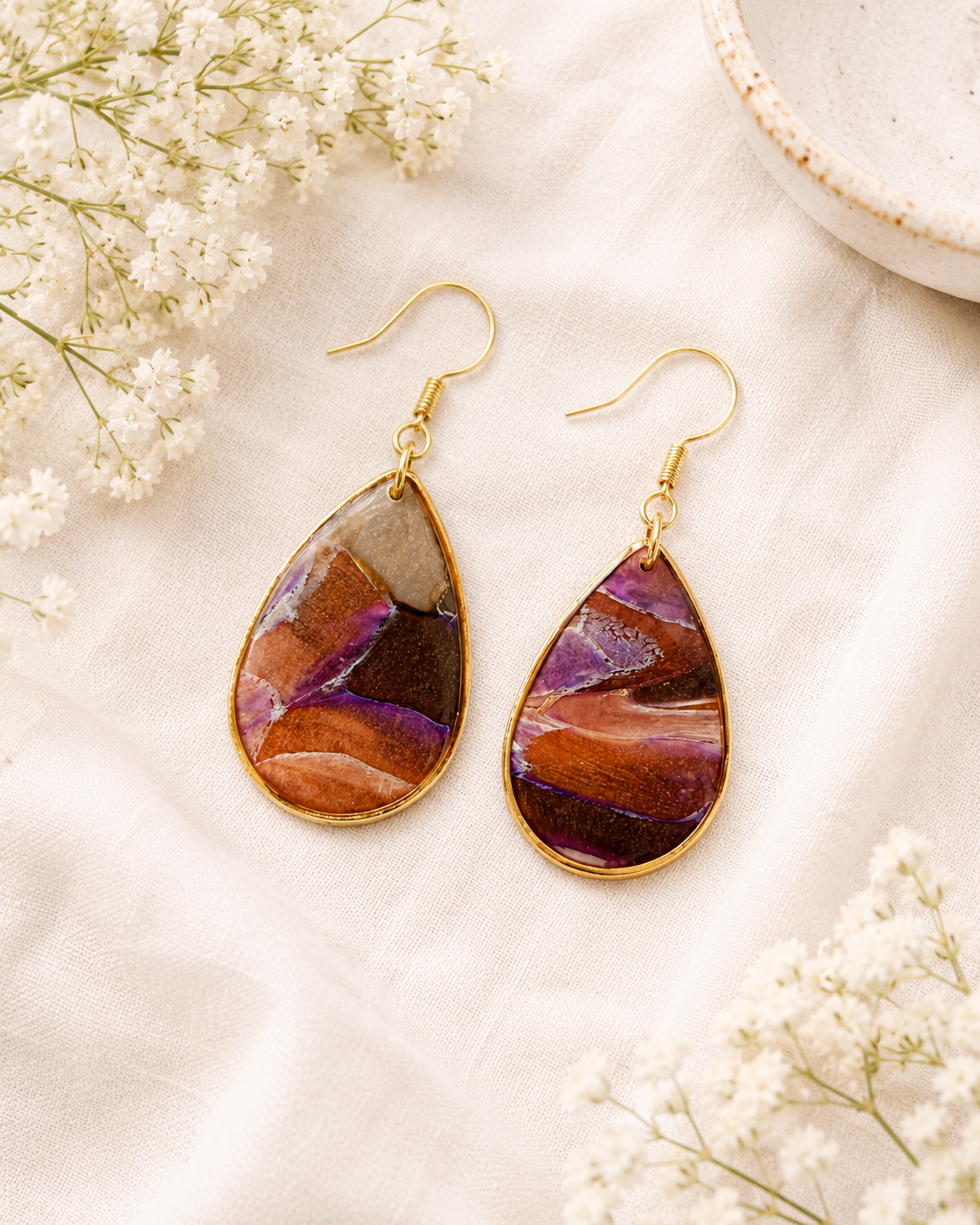 Birch Cove Natural Stone Drop Earrings
