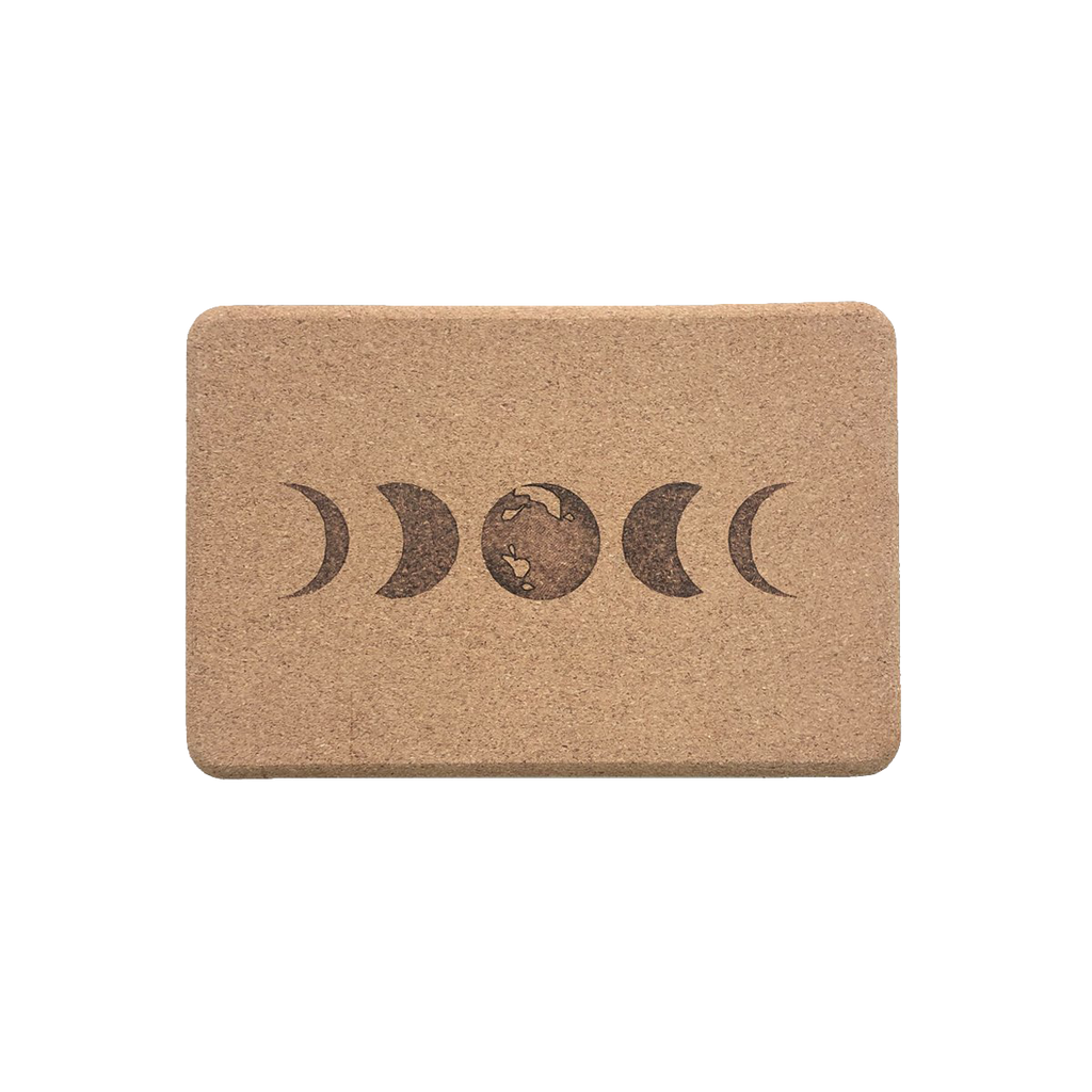 Scoria Moon Cork Yoga Block
