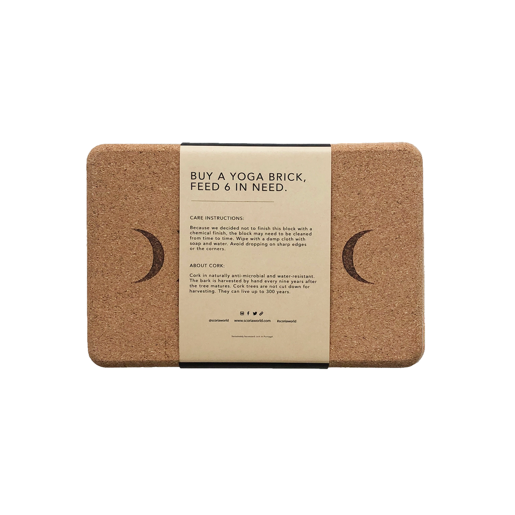 Scoria Moon Cork Yoga Block