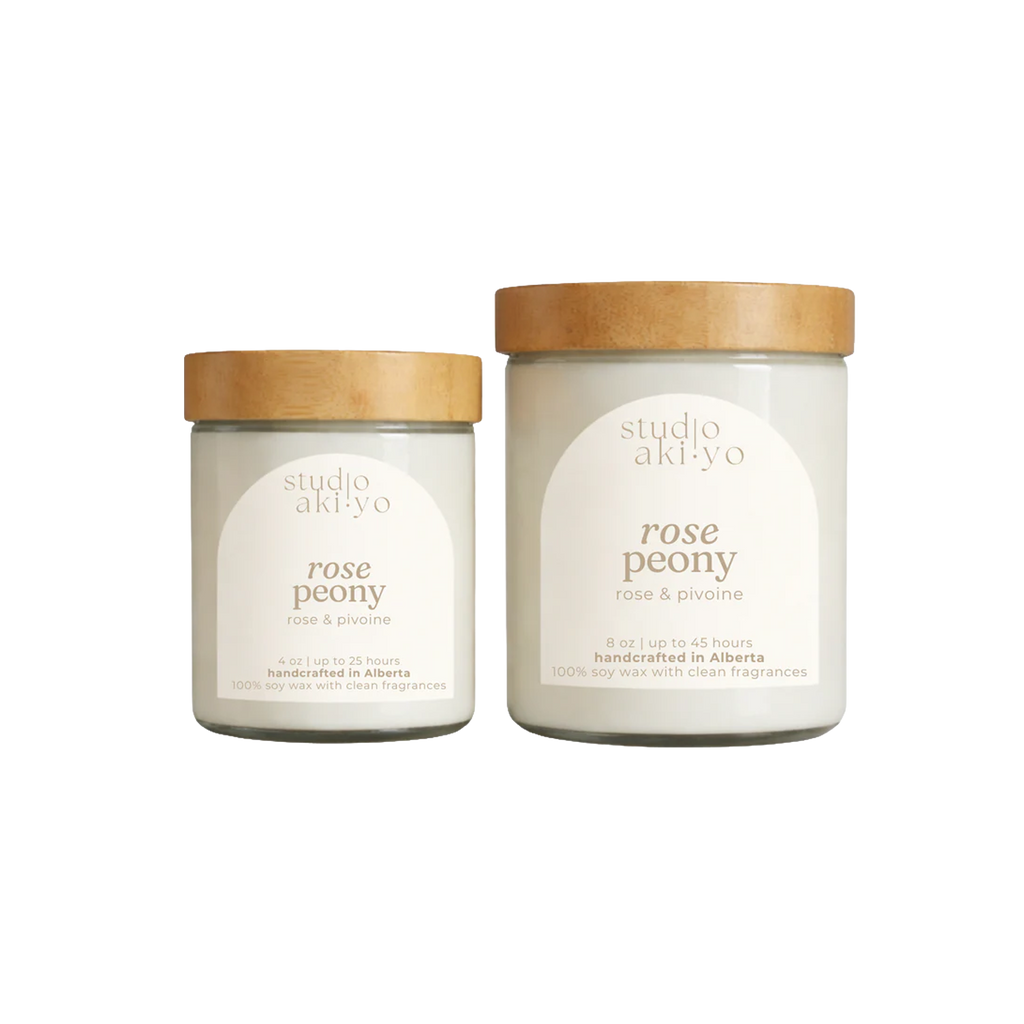 Rose Peony Soy Candle 8 oz