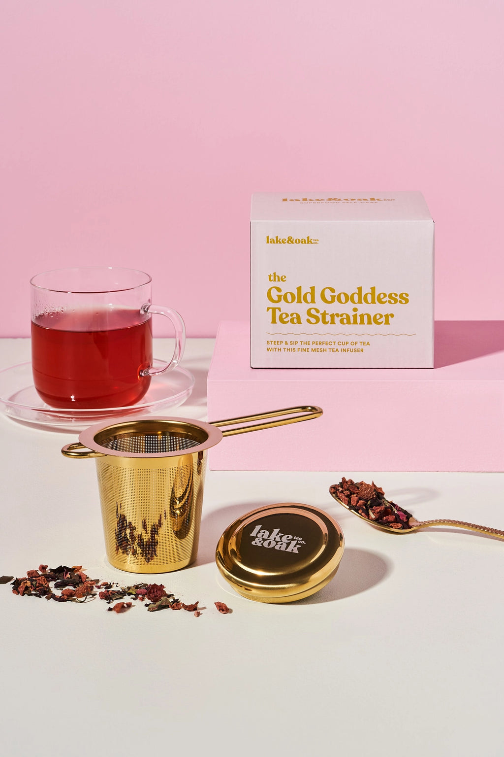 Lake & Oak The Gold Goddess Tea Strainer