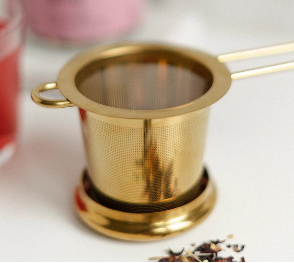 Lake & Oak The Gold Goddess Tea Strainer