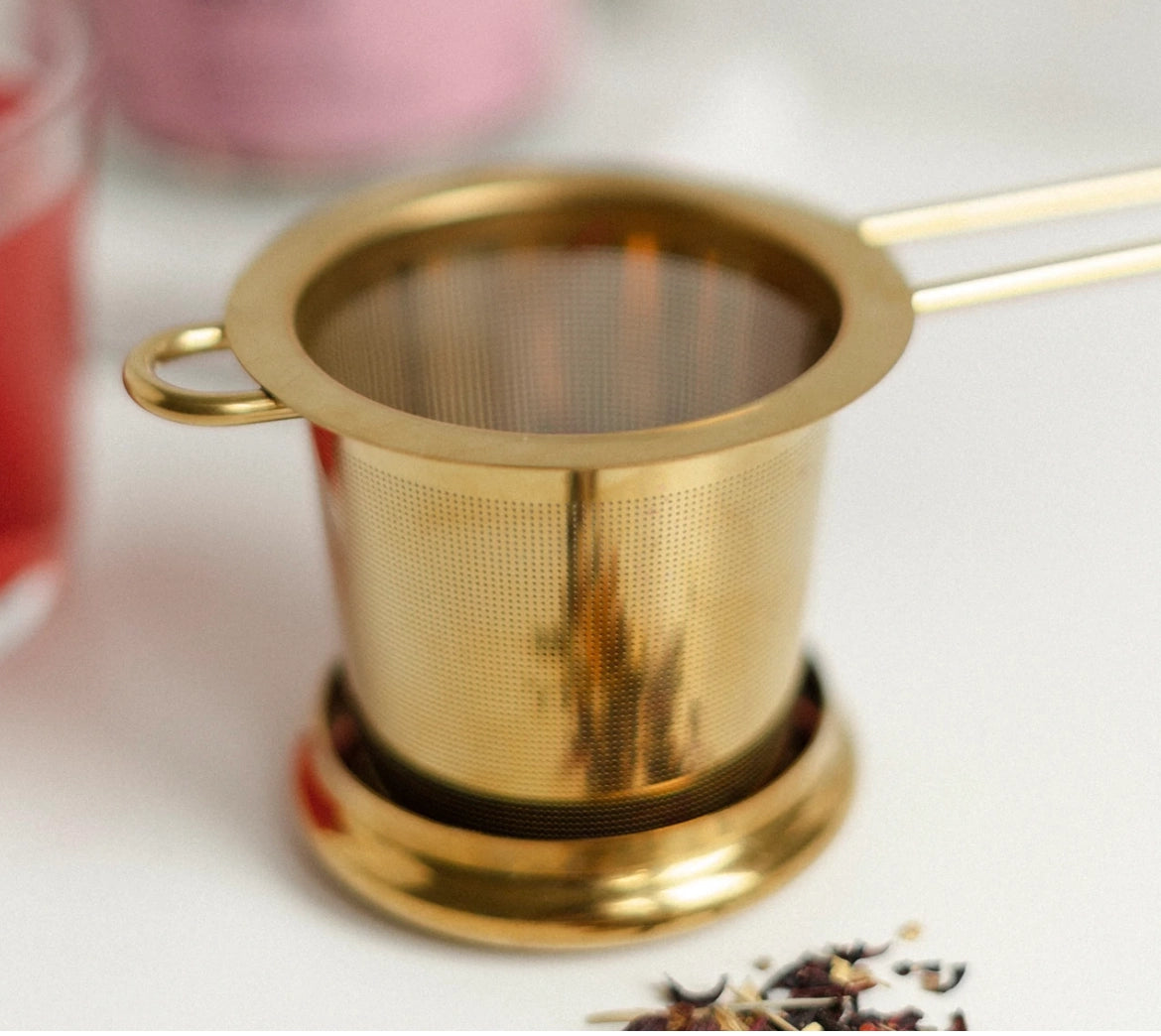 Lake & Oak The Gold Goddess Tea Strainer