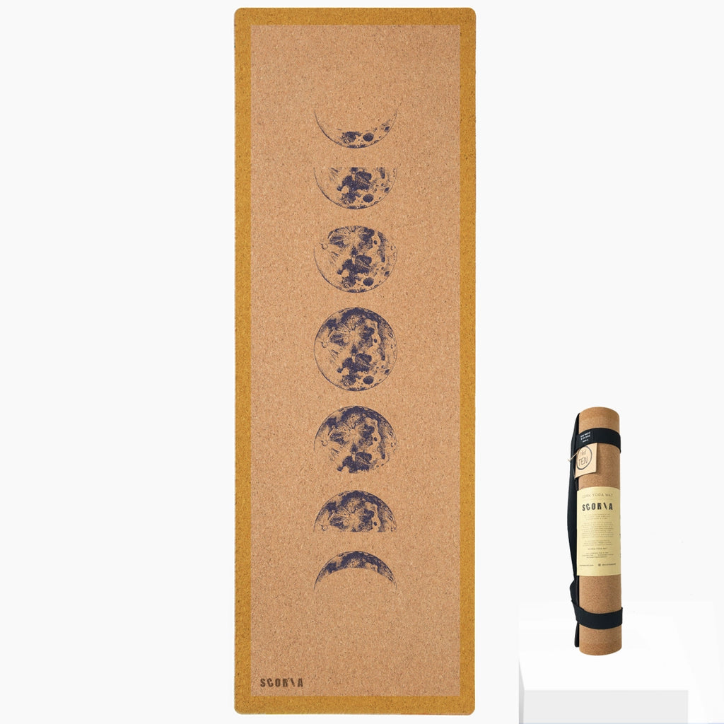 Scoria Moon Phases Cork Yoga Mat 6MM